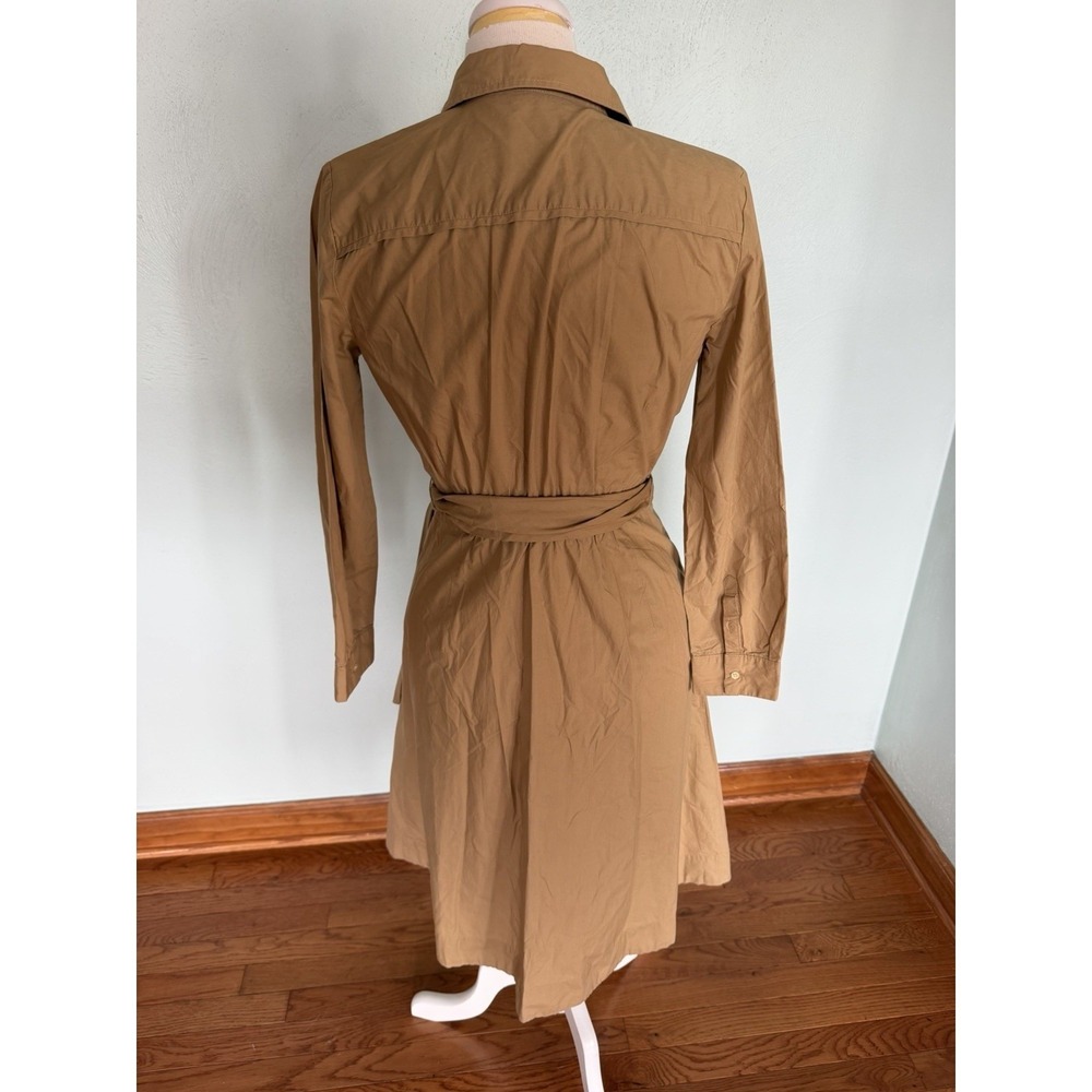 J Crew Draped Twill Shirt Dress Structure Collar Define Waist Britcore 4 capsule - Picture 4 of 8